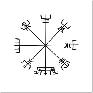 Vegvisir, Viking Compass Amulet Posters and Art